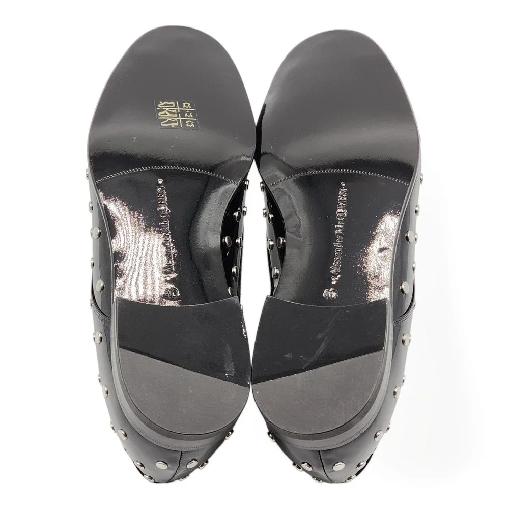 Alexander McQueen Patent Leather Men's Studded Derby Shoes $1150
